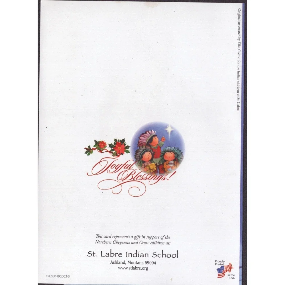 Lot of 5 St Labre Indian School Christmas Thanksgiving Cards Effie Cohen